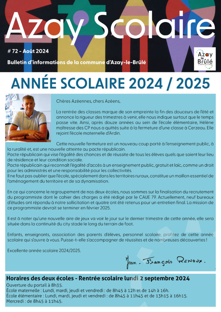 Azay Infos - Août 2024