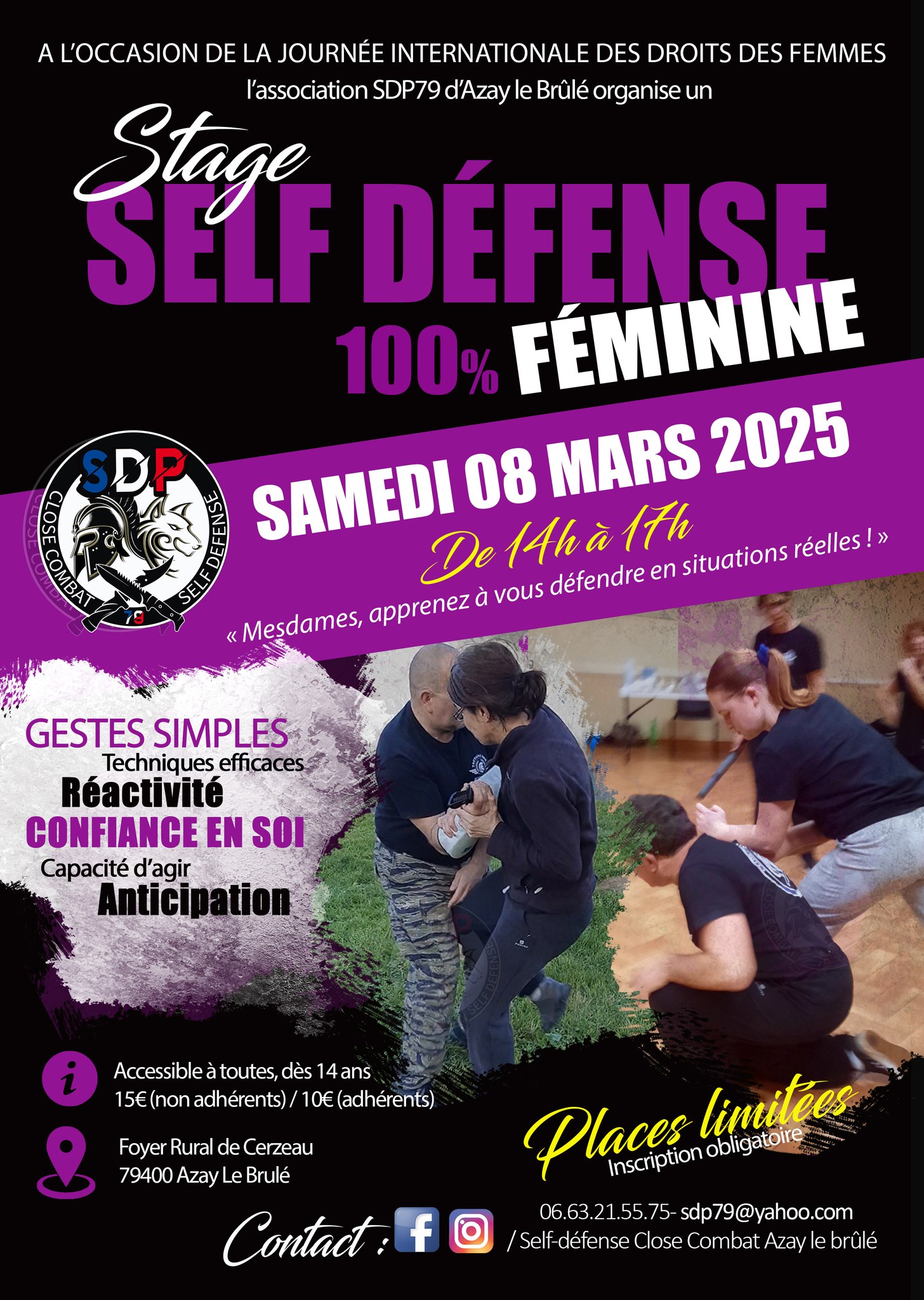 Stage de self défense 100 % féminin